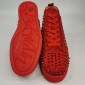 Replica High Quality Christian Louboutin Red Suede Louis Spikes Men'S Flat Sneaker