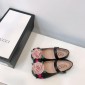 Replica Gucci Children's patent leather Perfect Quality ballet flat with Gucci stripe BS01062