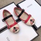 Replica Gucci Children's patent leather Perfect Quality ballet flat with Gucci stripe BS01064