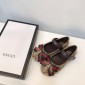 Replica Gucci Children's patent leather Perfect Quality ballet flat with Gucci stripe BS01071