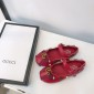 Replica Gucci Children's patent leather Perfect Quality ballet flat with Gucci stripe BS01072