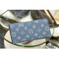 Replica Louis Vuitton Fashion 66540 denim blue colored wallet LV03WM001