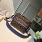 Replica Louis Vuitton Luxury M43843 BAG brown-pacific blue messenger bag LV04BM186