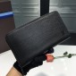 Replica Louis Vuitton Luxury M60072 black plain zippy wallet LV04WM074