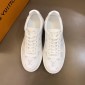 Replica Louis Vuitton Perfect Quality Sneakers White and  Monogram print with white sole MS021028