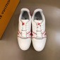 Replica Louis Vuitton Perfect Quality Sneakers White and red details and white sole MS021033