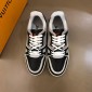 Replica Louis Vuitton Perfect Quality Sneakers Black and grey details and white sole MS021034