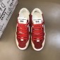 Replica Dolce ＆ Gabbana White and red suede with brown sole High Quality Sneakers MS021052