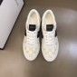 Replica Gucci High Quality Sneakers White suede and gold GG embroidery with gold details MS021079