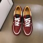 Replica Gucci High Quality Sneakers Red Original GG Printed and burgundy detail and white rubber sole MS021087