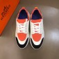 Replica Hermes High Quality Sneakers White and Orange tongue with White sole MS021094