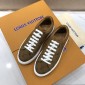 Replica Louis Vuitton High Quality Sneakers Brown and Monogram print with white sole MS021097