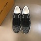 Replica Louis Vuitton High Quality Sneakers Black jersey and Damier Graphite print with white sole MS021106