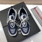 Replica Prada High Quality Sneakers White and blue rubber trim with transparent sole MS021117