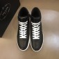 Replica Prada High Quality Sneakers High-top Black and white sole MS021119