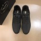 Replica Prada High Quality Sneakers Black and black heel with white sole MS021122