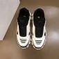 Replica Prada High Quality Sneakers White and black heel with white sole MS021124