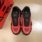 Replica Prada High Quality Sneakers Red and black heel with black sole MS021127