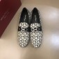 Replica Salvatore Ferragamo White High Quality Loafers With Full Pattern MS021128