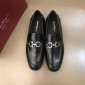 Replica Salvatore Ferragamo Black Bright Leather High Quality Loafers MS021129