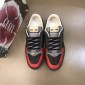 Replica Gucci High Quality Sneakers Grey and red details with black sole MS021149