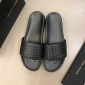 Replica Bottega Veneta black Crisscross slides in woven leather MS02581