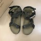 Replica Burberry Green Sandals With Black Canvas MS02583