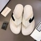 Replica Gucci white Slippers with black gucci design MS02664