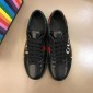 Replica Gucci Perfect Quality Sneakers Black and Gucci vintage logo print with Black rubber sole MS02667