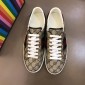 Replica Gucci Perfect Quality Sneakers Beige GG with gold bee pattern and Green and Red Web with White rubber sole MS02670