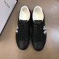 Replica Gucci Perfect Quality Sneakers Black and White NY print with Black rubber sole MS02694