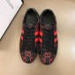 Replica Gucci Perfect Quality Sneakers Black and red GG print with black sole MS02697