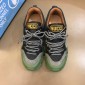 Replica Gucci Perfect Quality Sneakers Black and grey suede with green sole MS02704