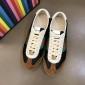 Replica Gucci Perfect Quality Sneakers Black and brown suede with brown sole MS02717