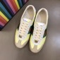 Replica Gucci Perfect Quality Sneakers Yellow and beige suede and brown soles MS02719