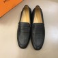 Replica Hermes Black Leather Loafers MS02727