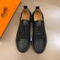 Replica Hermes Perfect Quality Sneakers Black and Black rubber sole with /Black tongue MS02731