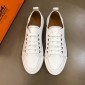 Replica Hermes Perfect Quality Sneakers White and White rubber sole with White tongue MS02732