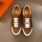 Replica Hermes Perfect Quality Sneakers Brown and Two-tone sole with Brown tongue MS02735