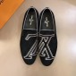 Replica Louis Vuitton Black Suede leather Fashion Loafers MS02805