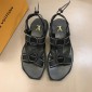 Replica Louis Vuitton Black Sandal With yellow canvas MS02809