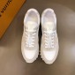 Replica Louis Vuitton Perfect Quality Sneakers White and pink suede with white soles MS02818