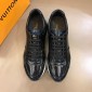 Replica Louis Vuitton Perfect Quality Sneakers Blue and blue heel with colorblock soles MS02821