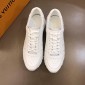 Replica Louis Vuitton Perfect Quality Sneakers White and Monogram canvas trim and white sole MS02823