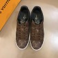 Replica Louis Vuitton Perfect Quality Sneakers Brown and Monogram Flower embossed with white sole MS02825