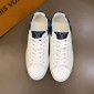 Replica Louis Vuitton Perfect Quality Sneakers White and Monogram print trim and white sole MS02840