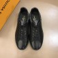 Replica Louis Vuitton Perfect Quality Sneakers Black and Monogram print trim and black sole MS02841