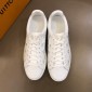 Replica Louis Vuitton Perfect Quality Sneakers White and Monogram embroidery with white sole MS02843