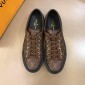 Replica Louis Vuitton Perfect Quality Sneakers Brown and Monogram print with black sole MS02844