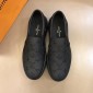 Replica Louis Vuitton Fashion Sneakers Black and Monogram embroidery with black sole MS02850